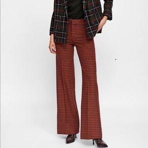 Zara Red /Black Plaid Pants